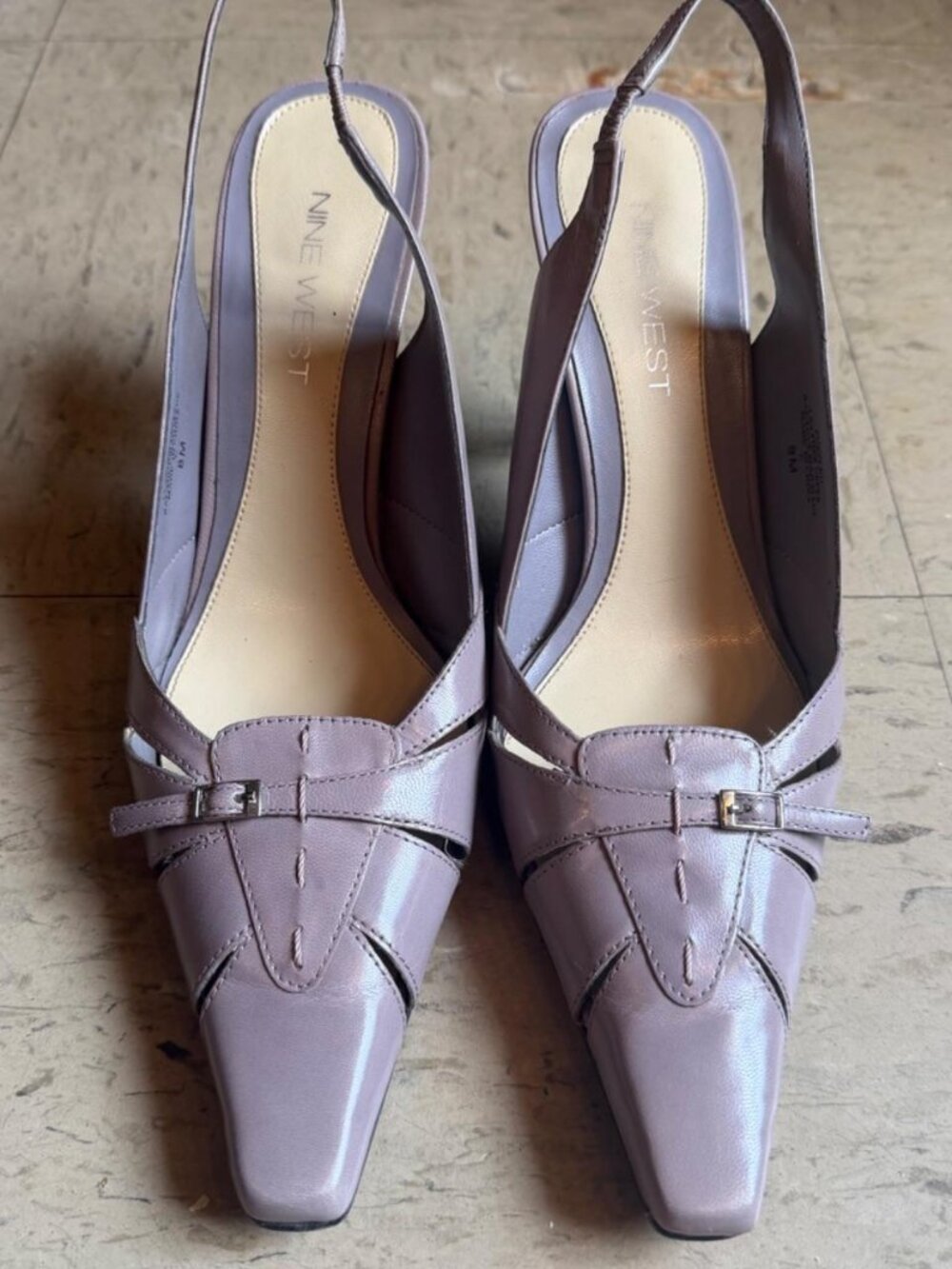 Nine West Women's Purple and Grey Mules